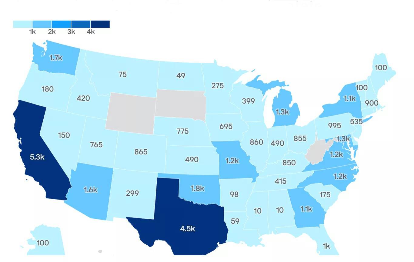زۆربه&zwnj;ی ئه&zwnj;فغانییه&zwnj; هه&zwnj;ڵاتووه&zwnj;كان چوونه&zwnj;ته&zwnj; ئه&zwnj;م ویلایه&zwnj;تانه&zwnj;ی ئه&zwnj;مه&zwnj;ریكا
